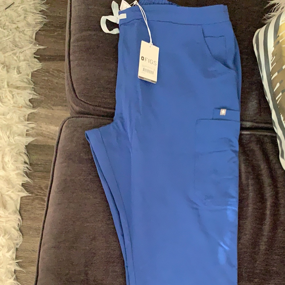 Figs Yola Denim Blue scrub bottoms -XL
